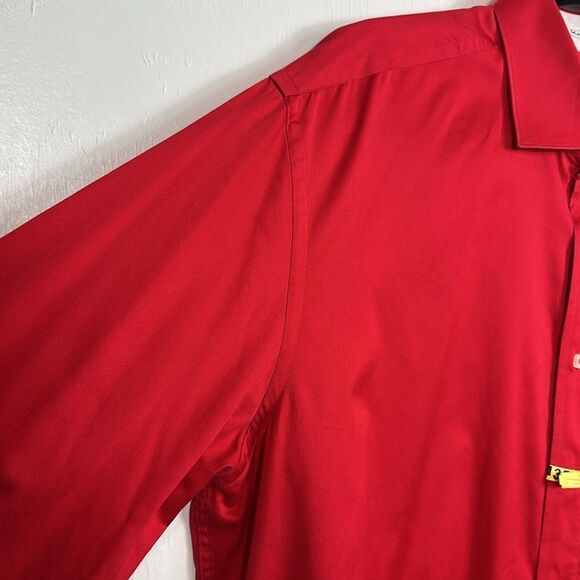 Bugatchi Shaped Fit Classic Red Men's Button Down Shirt Size XL - Picture 2 of 10